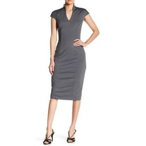 Alexia Admor gray sexy midi dress
